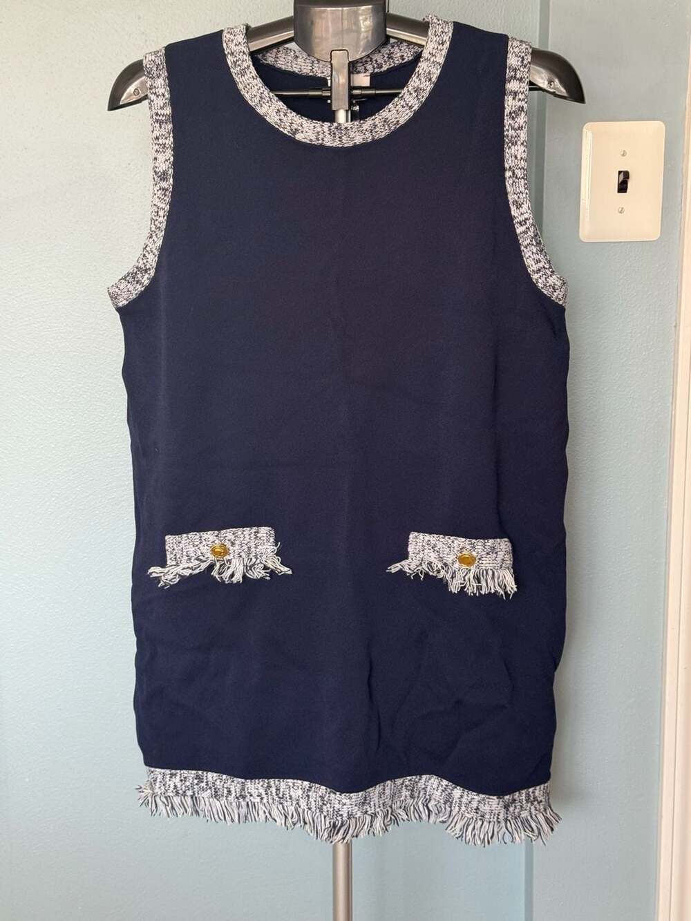 Entro Blue dress with fringe